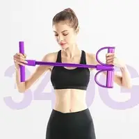 Siix-Tube Pedal Tensioner Resistance Band Multi-Functional Tension Rope Fitness Bands Elastic Yoga Pedal Puller For Exercises - Image 5