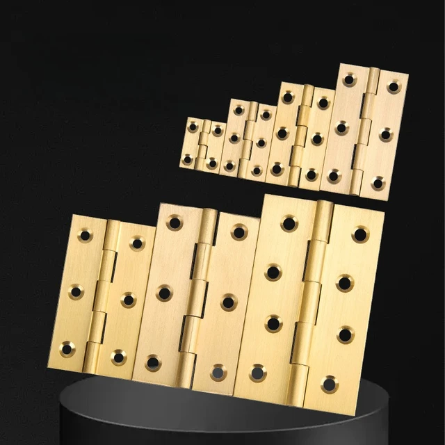 10 ชิ้น/ถุงแปรงและปิดผนึกบานพับทองเหลืองกล่องเครื่องประดับประตูตู้ครัวประตูบานพับทองแดงขนาดเล็กกล่องประณีตบานพับ 1