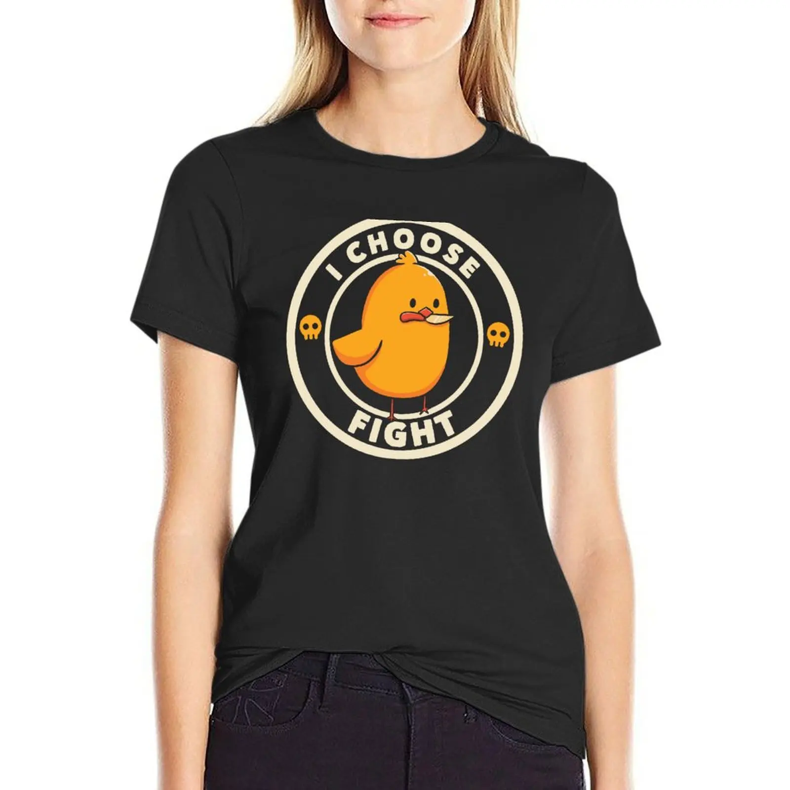 

I Choose Fight Funny Bird by Tobe Fonseca T-shirt vintage clothes cute clothes female clothes for woman