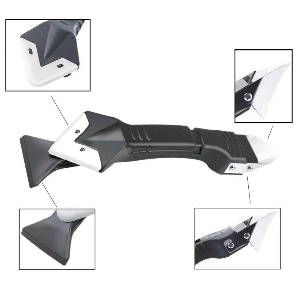 5in1 Silicone Scraper Scraper Tool Set Kit Tool Cleaning Scraper Cleaner Glue Caulk Remover Knife Angle Beauty Sewing Spatula Glue Floor Mould Removal Tool