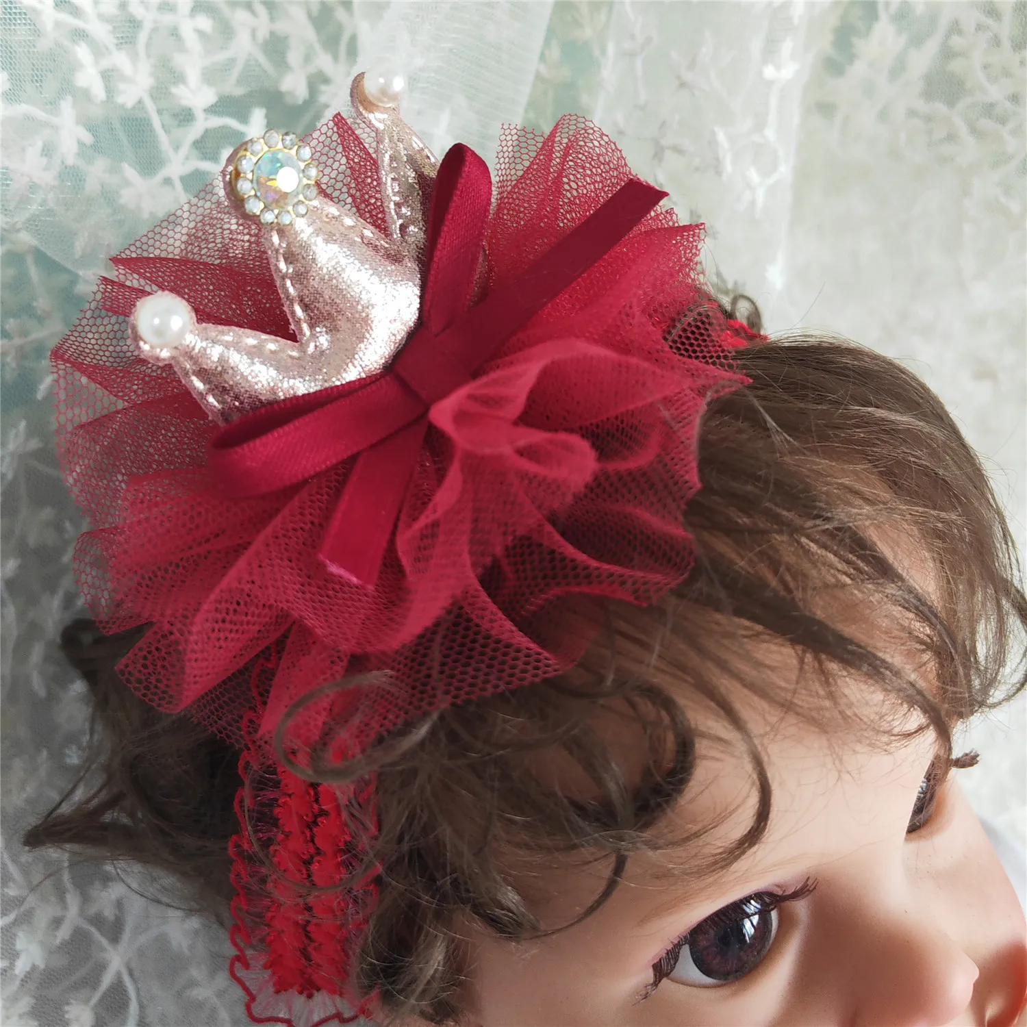 Ensemble 2 pièces bandeau et chaussettes pour bébé fille