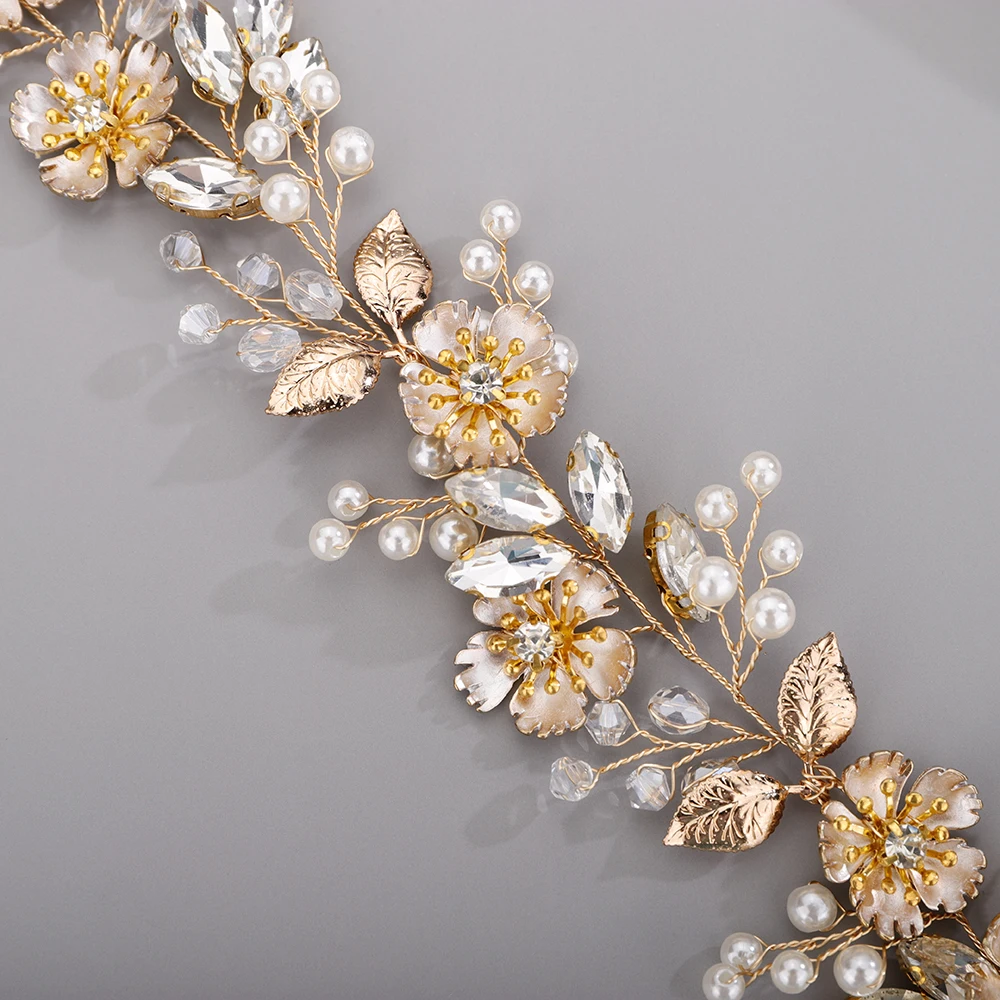 Pearl Bridal Hair Accessories Dresses Special Events Flower Headbands Bridesmaids Gifts Trendy Wedding Hair Jewelry