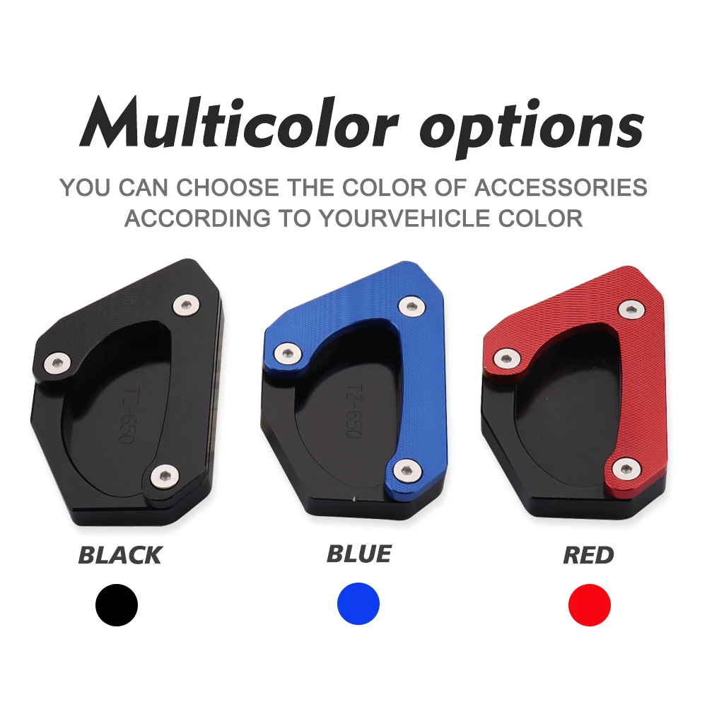 Fit For Suzuki V-Strom 650 DL650 2004- Motorcycle Side Stand Foot Support Plate Kickstand Extension CNC Aluminum motorcycle kickstand extender motorcycle kickstand motorcycle support feet