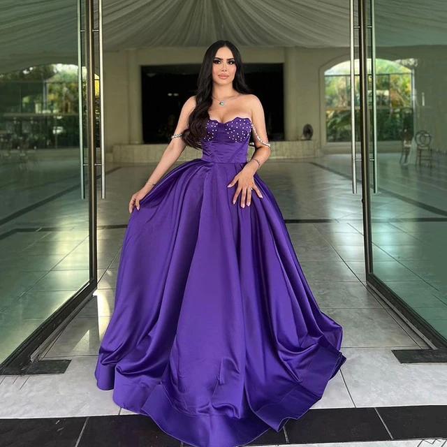 Bowith Strapless Evening Party Dresses Satin Prom Dress 2022 Luxury Evening  Gowns with Pleats Chirstmas Dress Robe de soiree - AliExpress