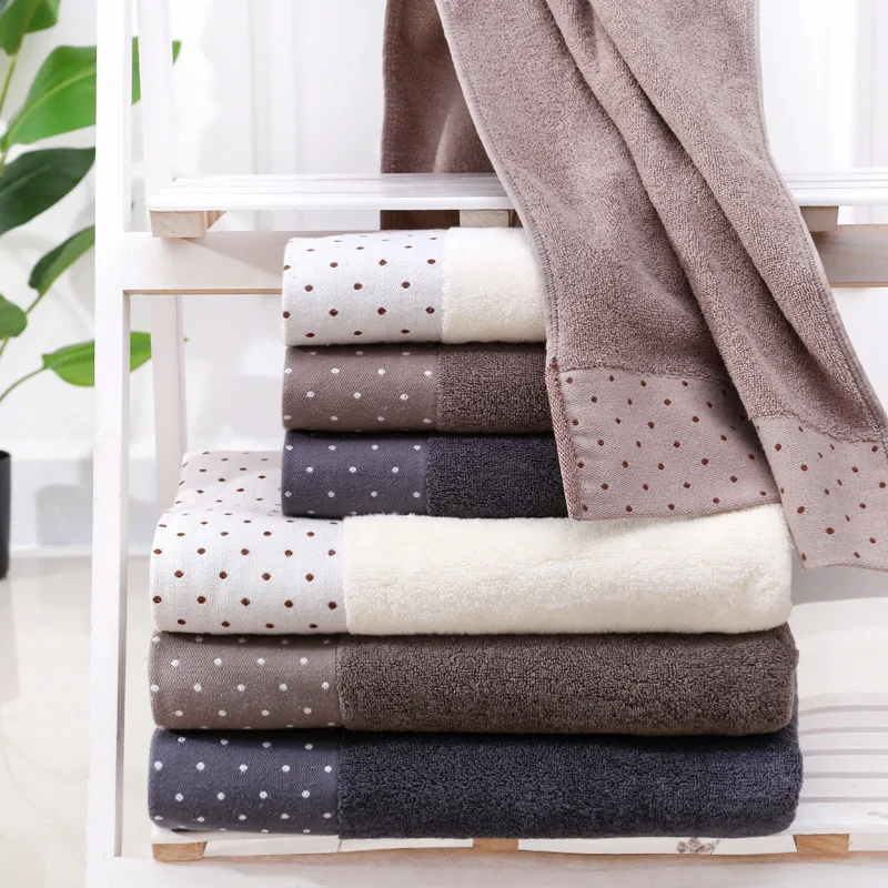 100% Cotton High Quality Face Bath Towels White Blue Bathroom Soft Feel  Highly Absorbent Shower Hotel Towel Multi-color 75x35cm