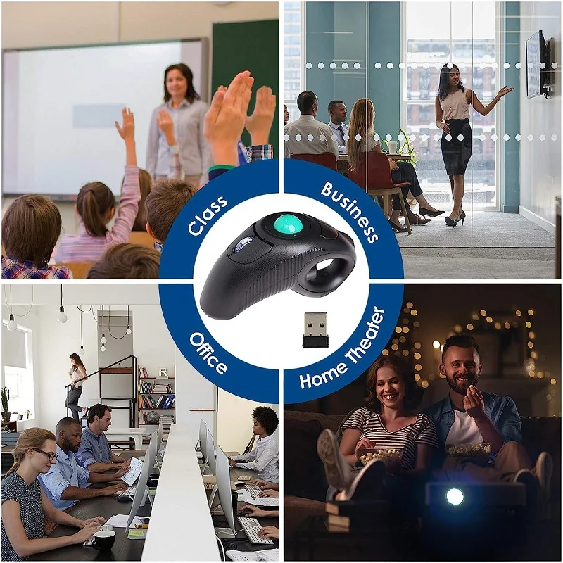 Portable Ergonomic Wired Trackball Mouse