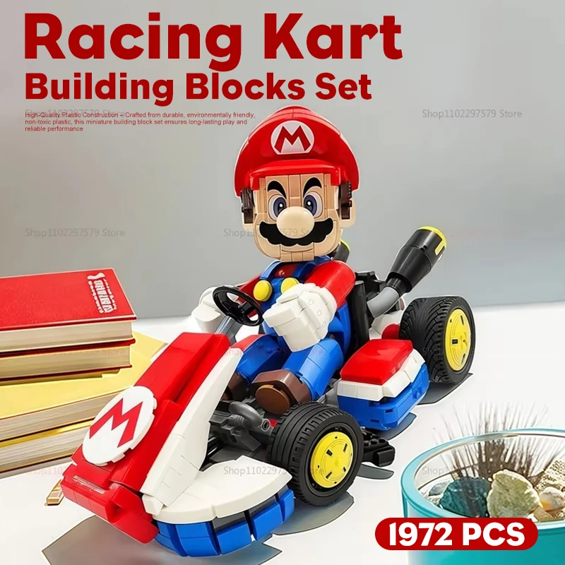 Kit de construction de voitures de course 2026, 1927 pièces, jouets éducatifs DIY pour enfants, cadeau pour garçons, briques de montage de voitures de course créatives, ensemble de jeu amusant