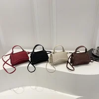 Mode Mini sac à bandoulière pour femmes de haute qualité sac à bandoulière pour femmes couleur unie Simple sac à main décontracté automne hiver nouveau 5
