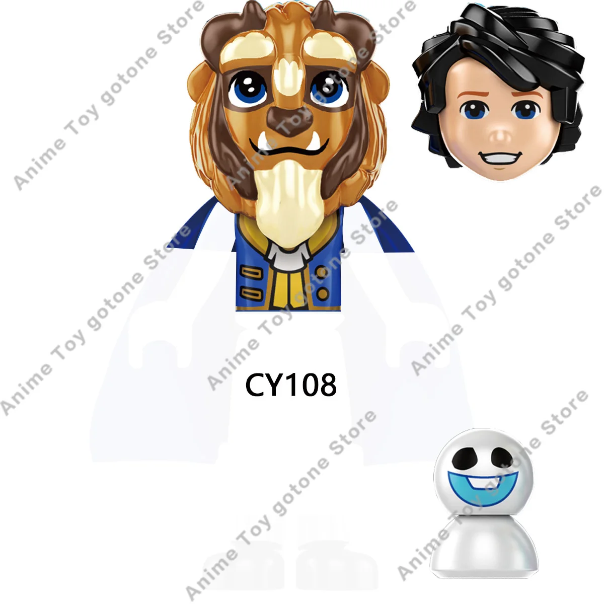 Disney Anime Mini Bricks Princess Anna CY1013 Models Beautiful Figures Head Accessories Building Blocks Friend Toys for Children