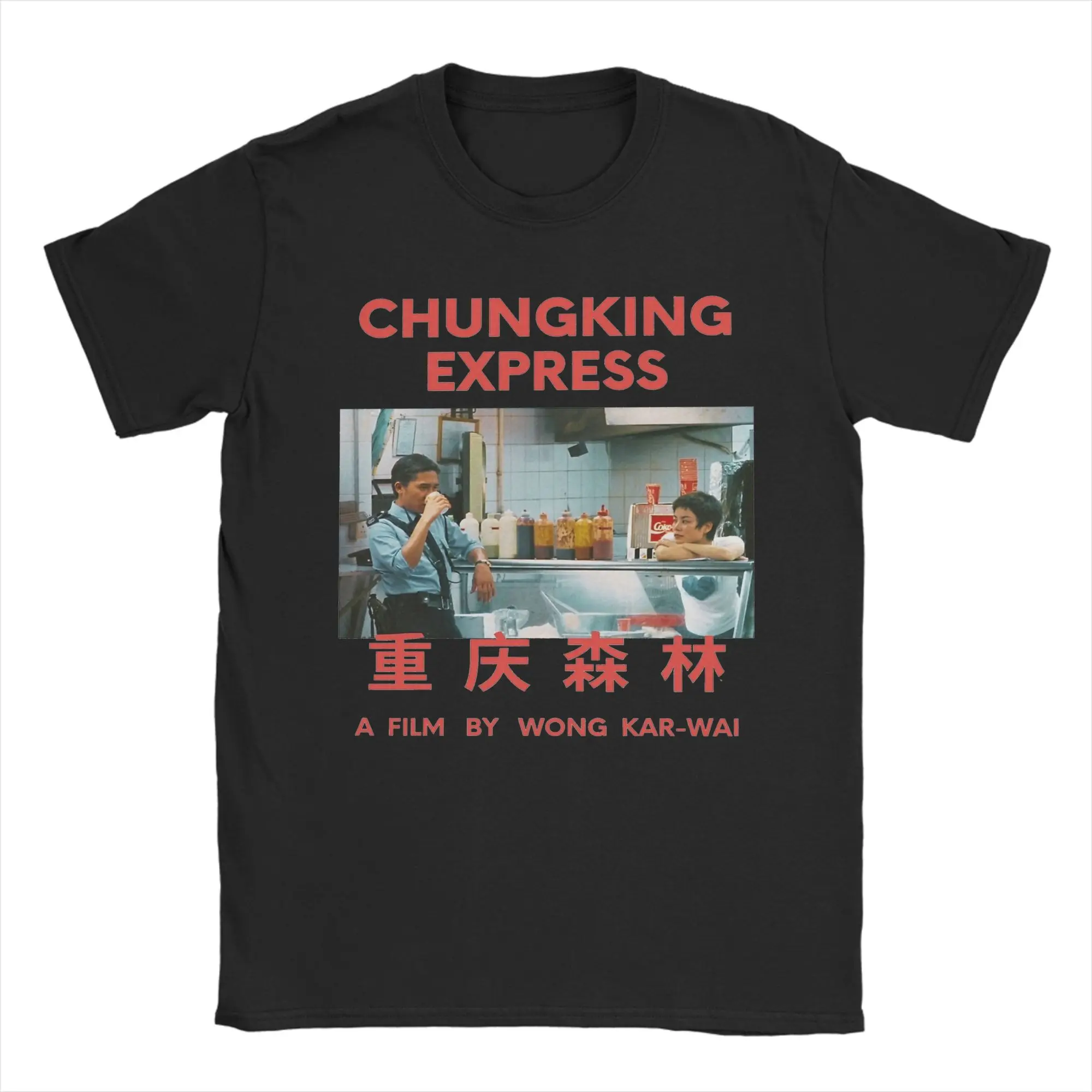 Chungking Express Wong Kar Wai T-Shirt für Herren, reine Baumwolle, lustige T-Shirts, O-Ausschnitt, kurzärmelig, Kleidung, 6XL