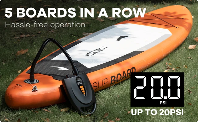 WOUMON Adattatore per Pompa per Valvola SUP, Adattatore Compressore SUP per Barca a Remi Gonfiabile, Kayak,Tavole da Paddle (Blu