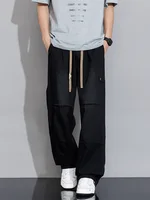 Jean cargo pour homme 2026 Nouvelle collection Printemps-Été, coupe large, en denim, style droit et ample, Tailles Asiatiques L-5XL 4