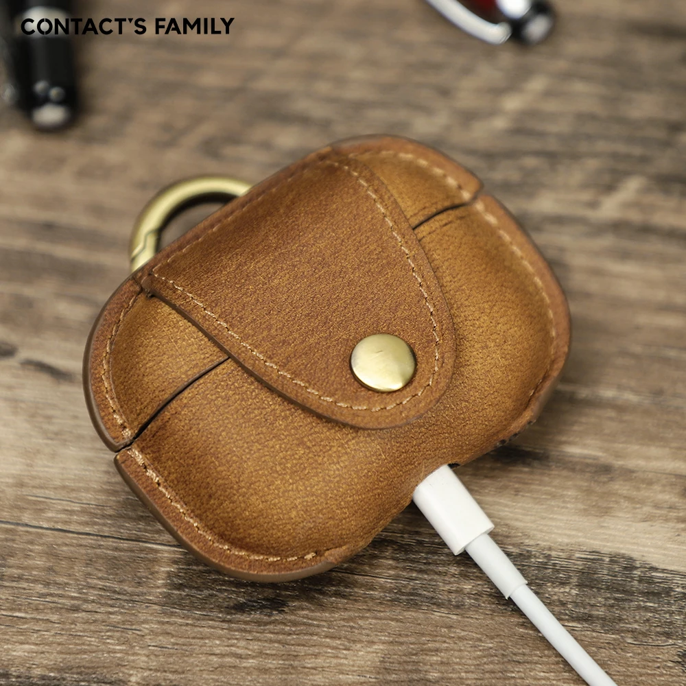 CONTACT'S FAMILY Genuine Leather Cover For Airpods Pro