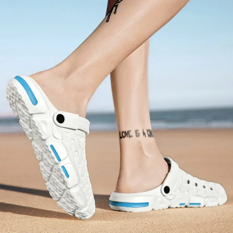 

Couple's Large Size Super Light Croc Shoes Men's and Women's Hollow Sandals One-Shoe Two-Wear Beach Shoes Men's Shoes 2023 New
