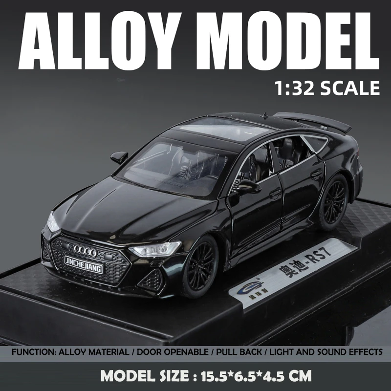 Diecast 1:32 Audi RS7 Sportback Alloy Car Model Sound Light