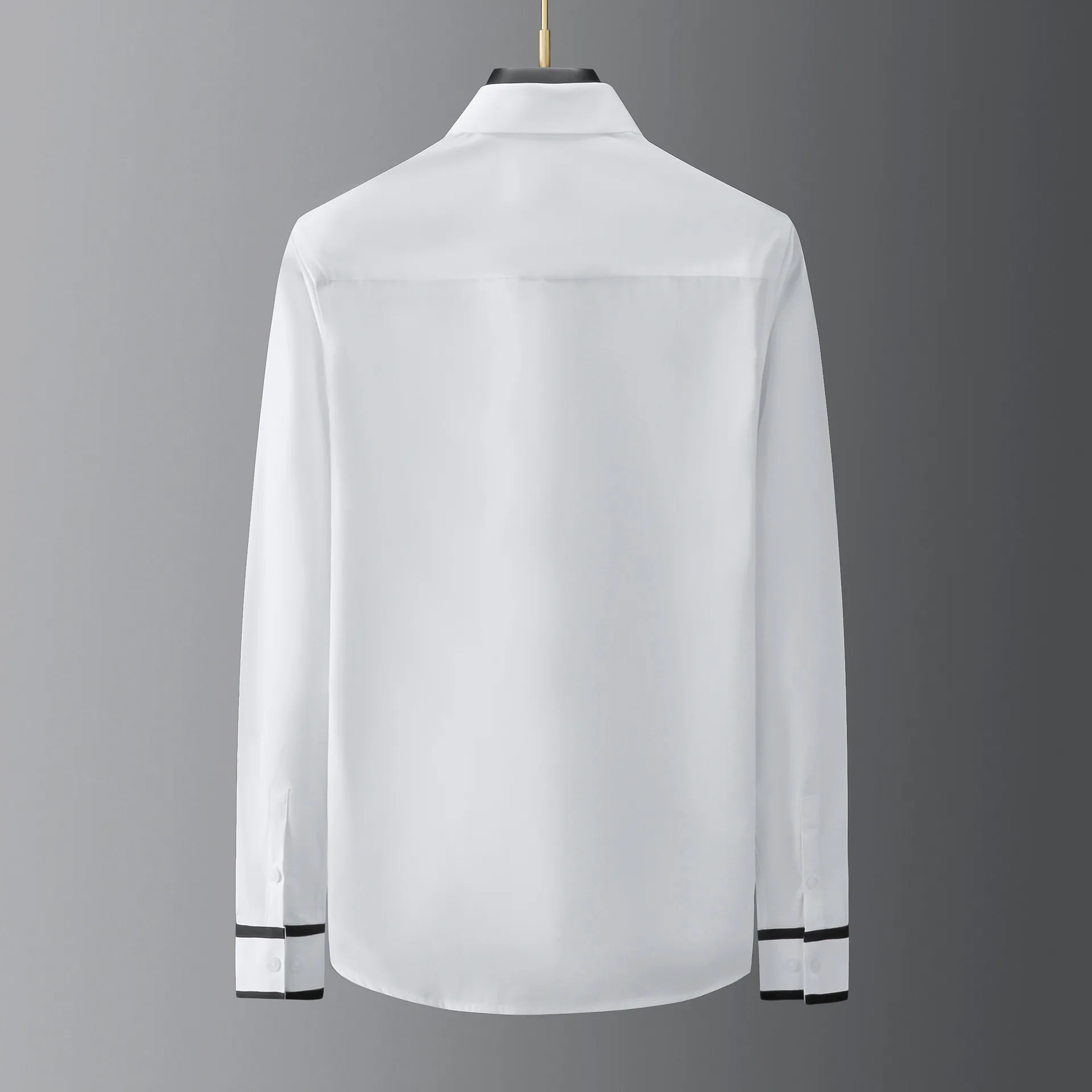 2025 قمصان الرجال هندسية حزام خياطة الأعمال قميص غير رسمي كم طويل فستان رسمي قمصان ملابس الحفلات الاجتماعية قمصان