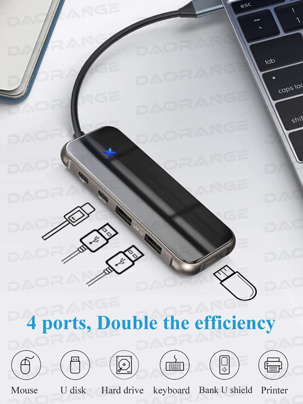 Ʈ Ϳ USB 3.0 , PC PD , 4-8 Ʈ  ̼, RJ45 HDMI-4K TF/SD ī, ƺ CŸ й, 8  1