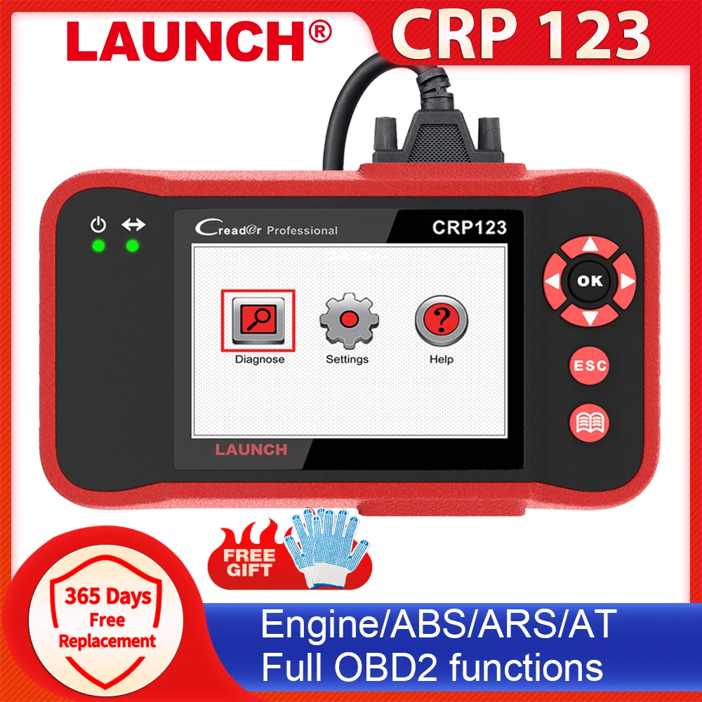 Launch Obd2 Diagnostic Tools Crp123 Auto Scan Engine/abs/srs