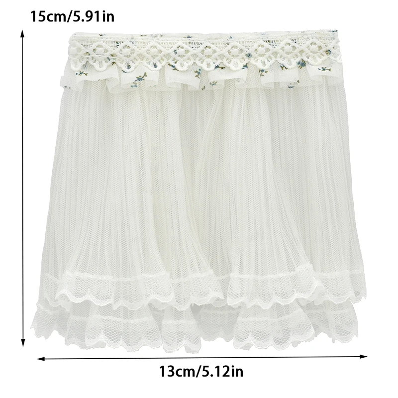 1Set 1/12 tenda per finestra in pizzo per casa delle bambole casa delle bambole Mini accessori per mobili per camera da letto decorazione per casa delle bambole per giocattoli per bambini