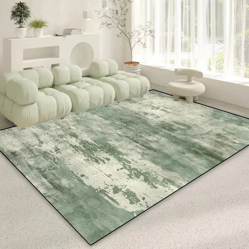 Light Luxury Green Decoration Rugs Living Room Abstract Carpets Home Sofa Area Foot Mat Washable Room Cloakroom Hallway Carpet 2