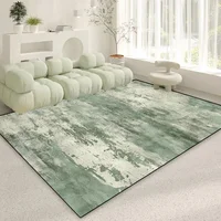Light Luxury Green Decoration Rugs Living Room Abstract Carpets Home Sofa Area Foot Mat Washable Room Cloakroom Hallway Carpet 2