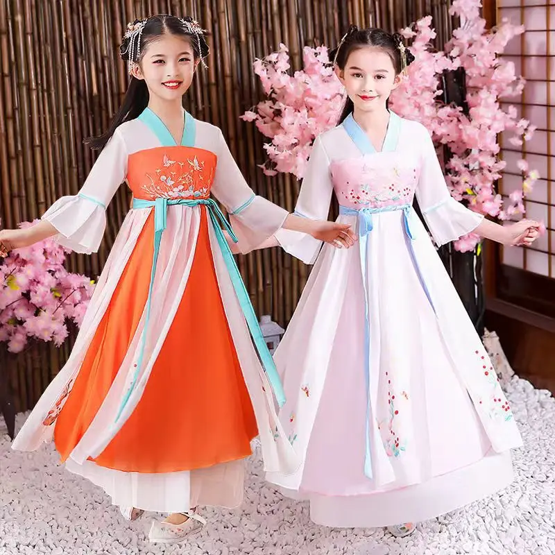 

Ancient Chinese Costume Kids Child Seven Fairy Hanfu Dress Clothing Folk Dance Performance Chinese Traditional Dress For Girls