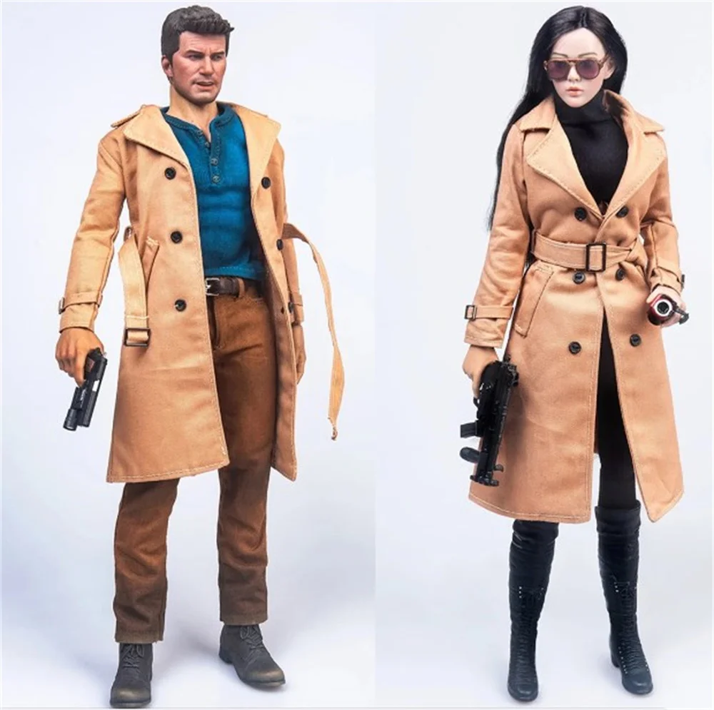 

Trench Coat Windbreak Man Clothes TYM144 1/6 Scale Male Female Classic Model Fit 12'' Soldier Action Figure Body Dolls Toys