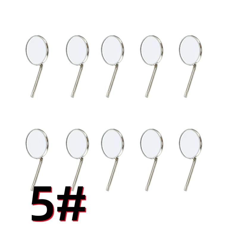 

10 pcs Stainless Steel Mouth Mirror Head Dental Odontoscope Dental Oral Cleaning Accessory