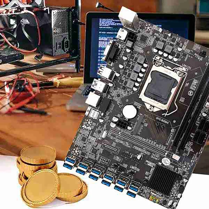 best motherboard  B250C BTC Mining Motherboard 12 USB3.0 To PCIE+G3900 CPU+Switch Cable+SATA Line LGA1151 DDR4 RAM SATA3.0+MSATA ETH Miner pc motherboard cheap