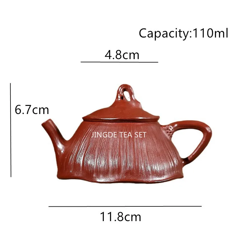 110ml  Ball Hole Yixing Handmade Purple Clay Teapot Small Capacity Tea Pot Beauty Tea Infuser Kettle Raw Ore Zisha  Puer Teapot
