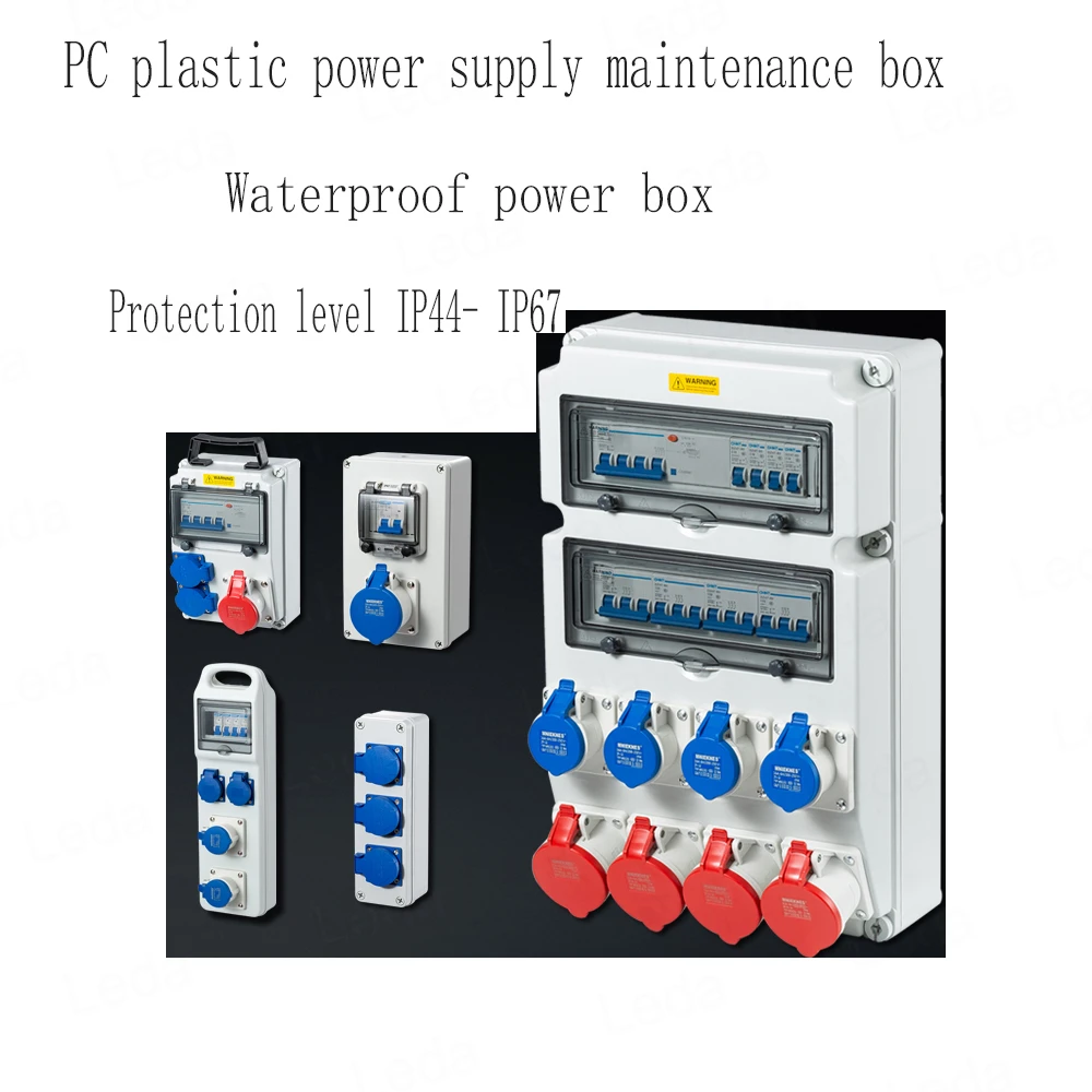 

1pcs Outdoor Waterproof Distribution Lndustrial Socket UK IP44/IP67 Portable Wall Mounted Mobile Small Power Box