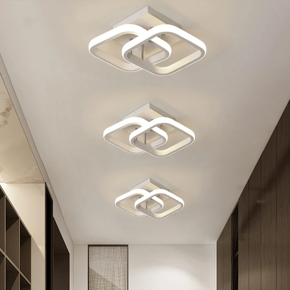 LED Chandelier Ceiling Chandelier LED Ceiling Light Square LED Chandeliers Dimmable Metal Ceiling Lighting Fixture for Living Rooms Bedrooms Hallway Office 20W