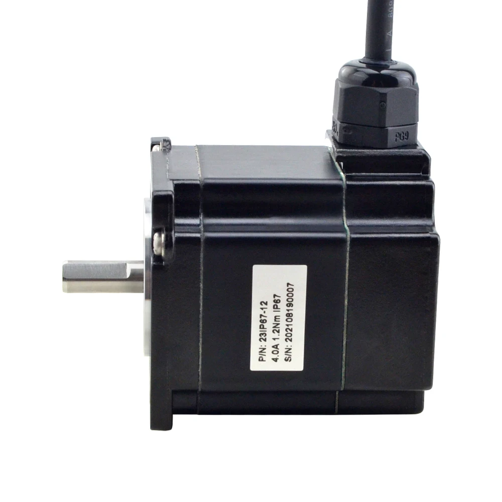 STEPPERONLINE Nema 23 CNC 밀링 머신용 스텝퍼 모터, IP67 방수, 1.2Nm, 4.0A, 57cm, 8mm 샤프트, Nema23 스텝 모터