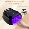 64W Cordless UV LED Nail Lamp Rechargeable Battery Manicure Nail Dryer For Curing Polish 365nm 405nm LEDs 3