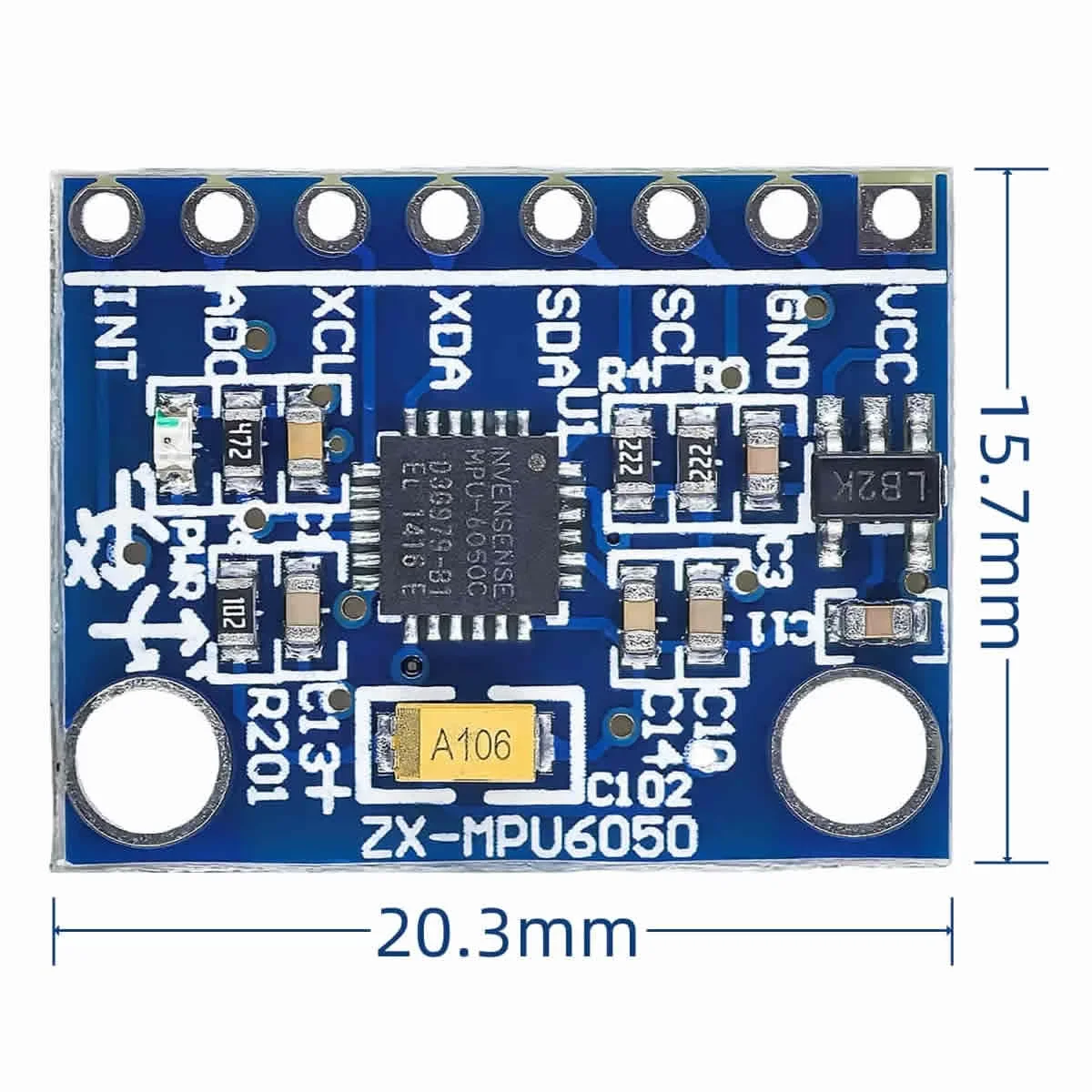 GY-521 MPU-6050 Capteur Gyroscope Accéléromètre 3 Axes I2C pour Arduino Drone