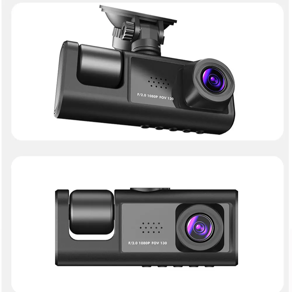 2 Channel Car DVR HD 1080P 2-Lens Inside Vehicle Dash Cam Two Way Camera  DVRs Recorder Video Registrator Dashcam Camcorder