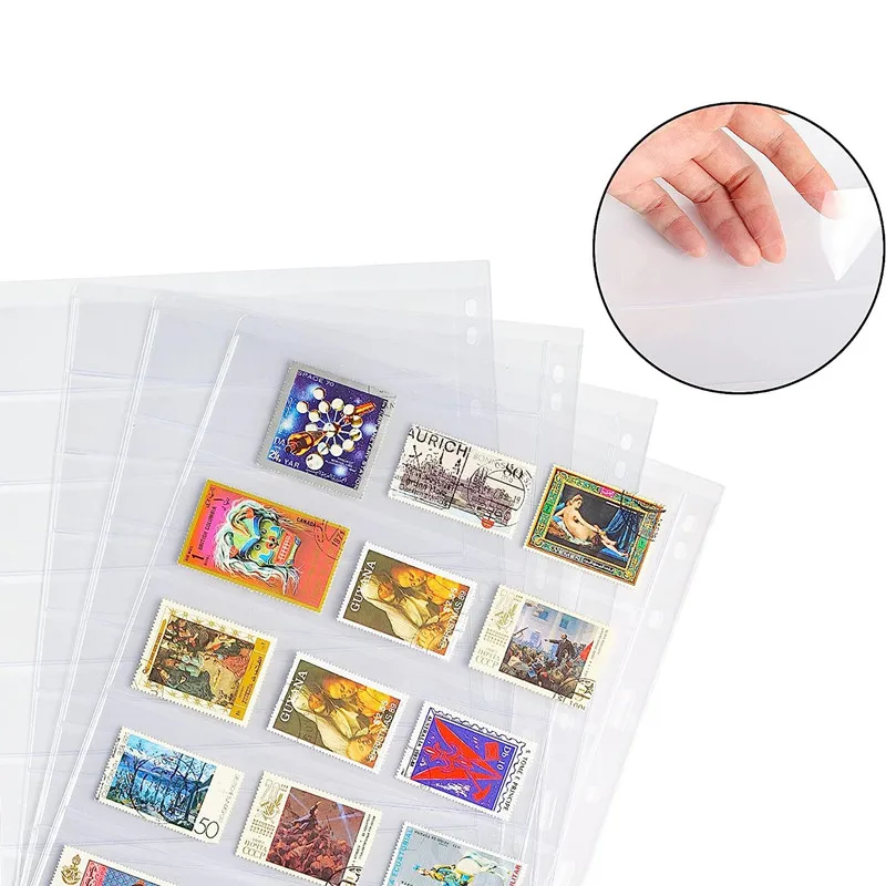 Loose Leaf Money Banknote Holder Sleeves Sheet Photo Album Money Collection Album 10/20Pcs