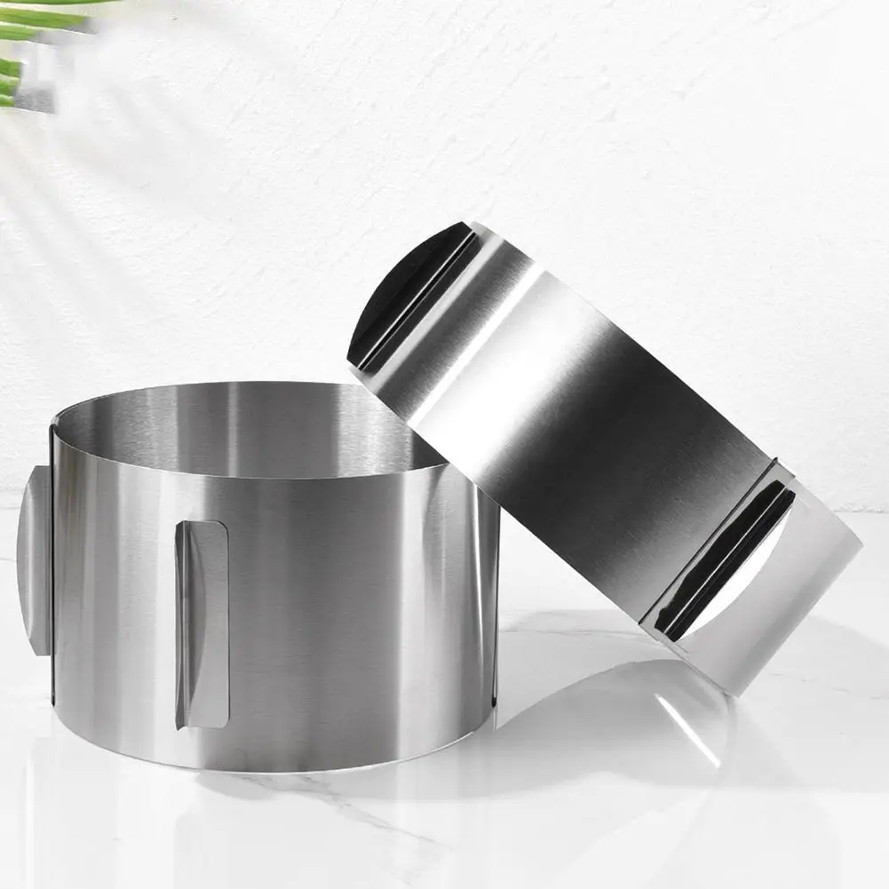 430 Stainless Steel Telescopic Mousse Ring Rustproof With Scale 6-30cm 6cm 8.5cm 12cm 15cm Heightened Baking Cake Ring