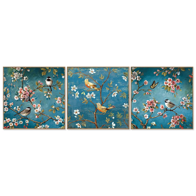 Zozack Needlework DMC DIY cross-stitch Full embroidery kits Plum blossom Birdie patterns chinese cross stitch printed on canva cross stitch kit