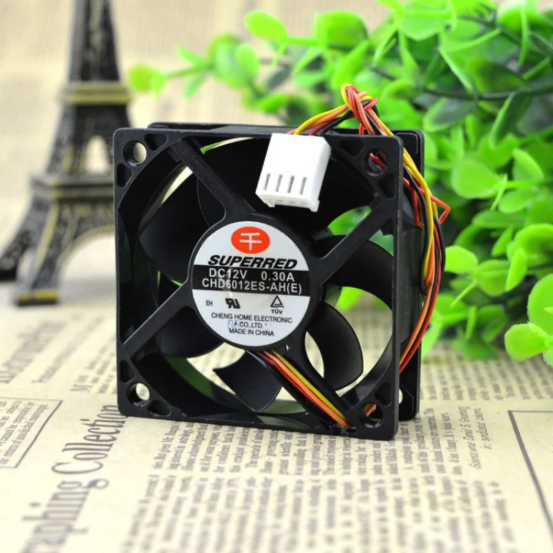 

CHD6012ES-AH 6cm6020 12v0.30a 4-контактный ШИМ бесшумный охлаждающий вентилятор