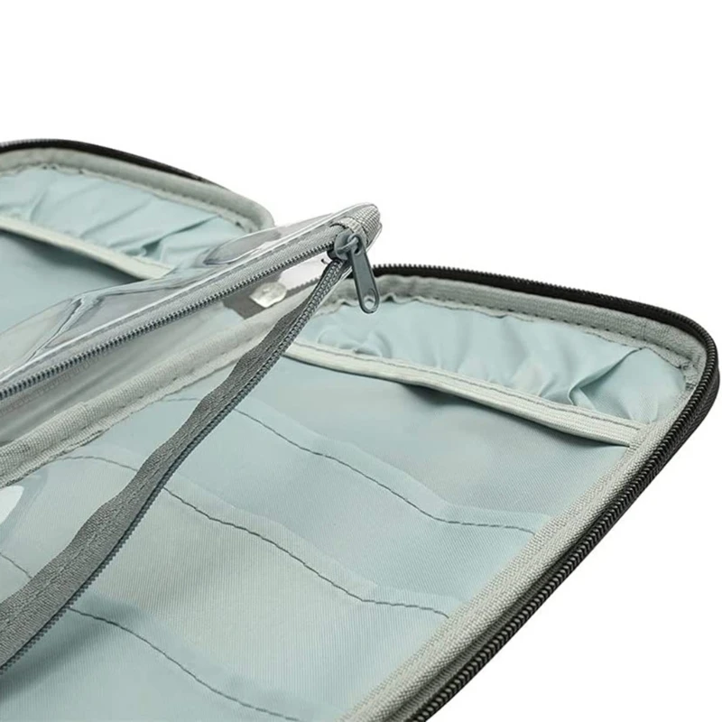 Knitting Needle Case 15.7In, Zipper Storage Organiser Bag with Multiple Pockets for Various Knitting Needle Crochet Hook
