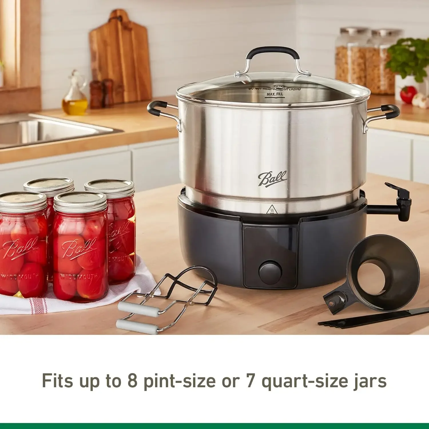 EasyCanner Electric Water Bath Canner 21 Quart Silver All-in-one Canner Does More with Multicooker and Steamer Functionality