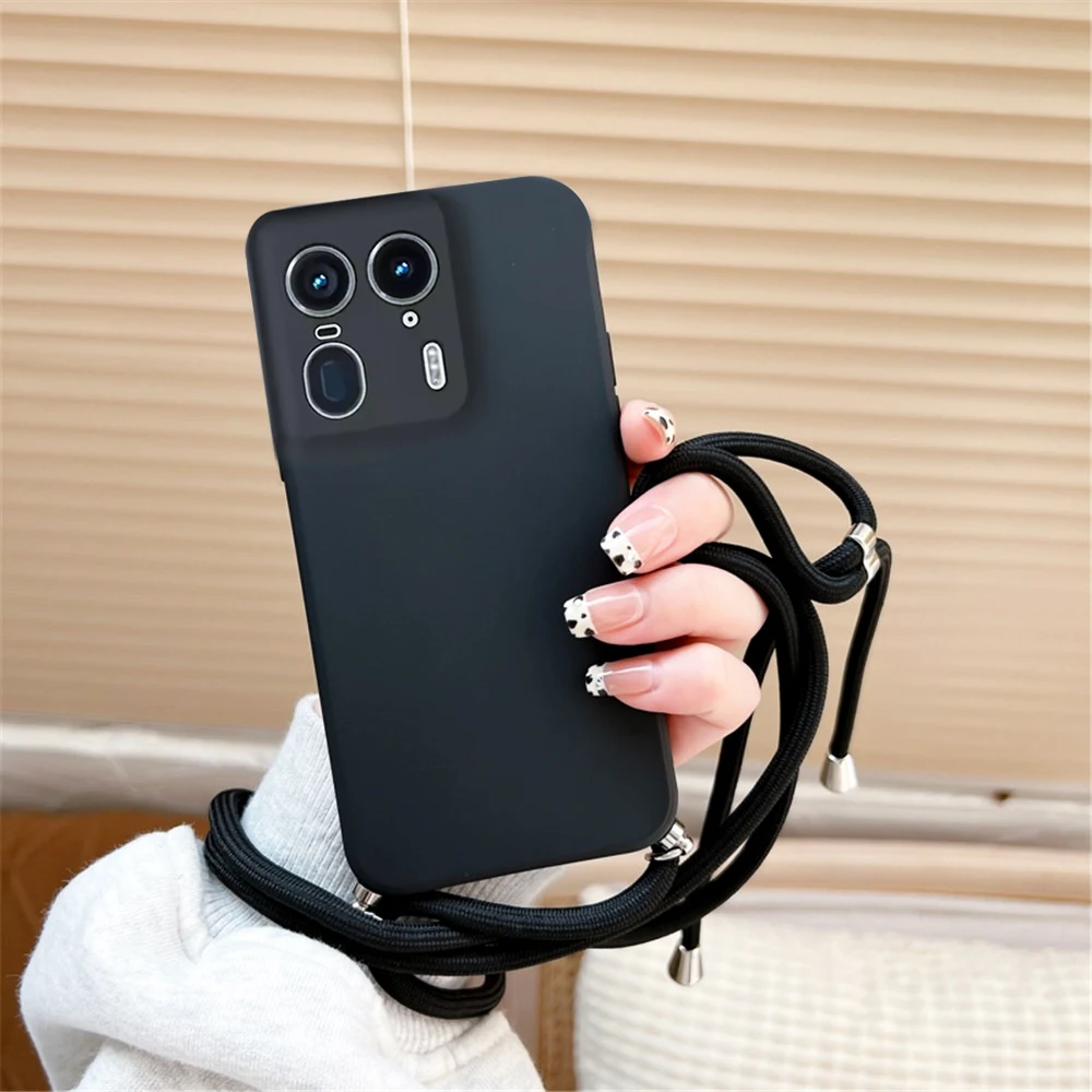 Luxury Liquid Silicone Crossbody Lanyard Phone Case Cover