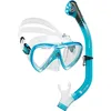 Adult Snorkel Set Mask Dry Snorkel Adjustable Fins - Light for Travel - Ocean Set: Designed in Italy