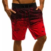 2023 Fashion Men Casual Shorts Fashion Printed Joggers Short Sweatpants Summer Drawstring Hip Hop Slim Workout Shorts Outside 2