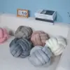 Nordic Hand-woven Three-strand Rope Round Ball Pillow Home Decoration Crystal Velvet Knot Ball Pillow 3