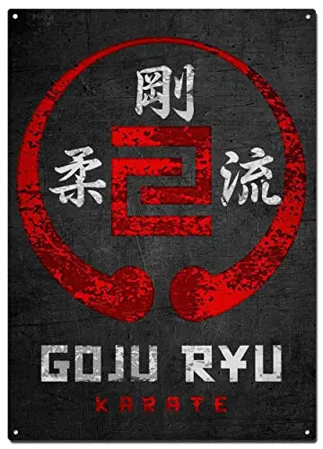 

Металлические жестяные плакаты Goju Ryu для каратэ, плакаты Colorfast для боевых искусств, Декоративные плакаты, настенное искусство, домашний декор