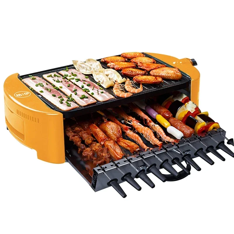 HRG2013 Barbecue Grill 360 Degree Automatic Rotating Barbecue Machine Hot Pot Barbecue Skewers Multi-Function Grill 4