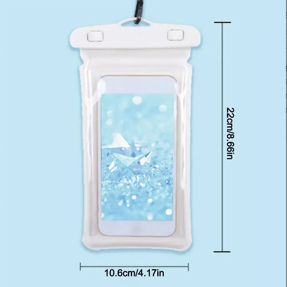 Waterproof Transparent Phone Case (Up to 7") – Touch-Screen Pouch with Lanyard, IP68 Submersible Bag for Swimming & Diving