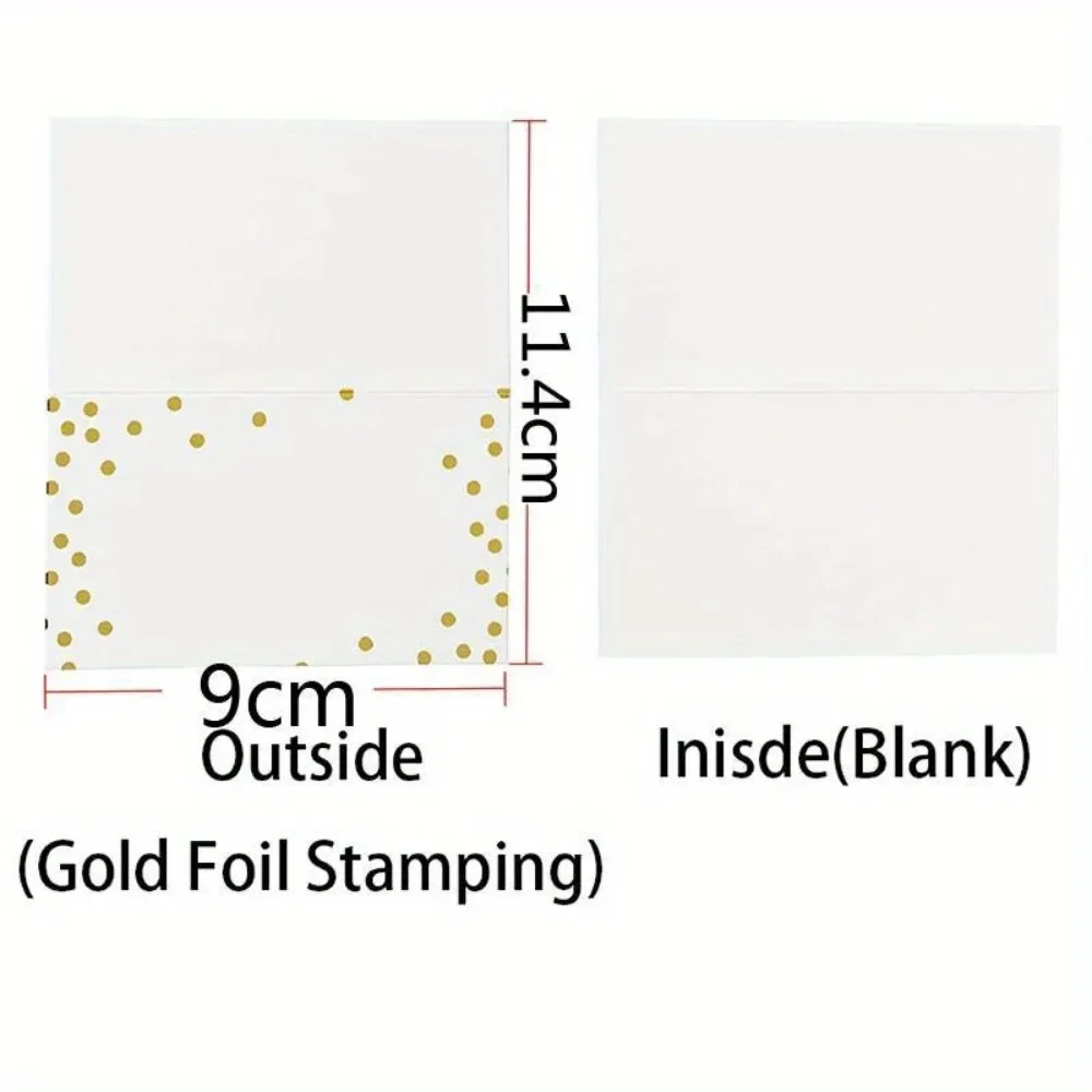 20/50/100pcs Gold Silver Dot Wedding Seating Number Table Card Name Place Cards Decor Christmas Birthday Party Greeting Card
